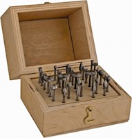 Made In USA 34 Piece 1/8 Inch (in) Shank Burr High Speed Steel Tap, Die, and Drill Set