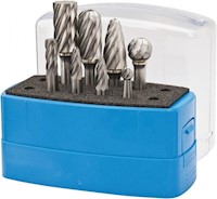 Made In USA 8 Piece 1/4 Inch (in) Shank Burr Tungsten Carbide Tap, Die, and Drill Set (00471409)