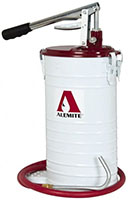 Alemite Oil and Grease Lubrication 1 Strokes Per Ounce (stroke/oz) Flow Steel Aluminum and Stainless Steel Lever Hand Pump for 25 Pound (lb) Container (3244233)