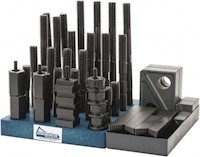 Gibraltar® 11/16 Inch (in) Table T-Slot and 5/8-11 Stud Size 50 Piece Fixturing Step Block and Clamp Set (04805495)