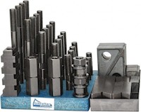 Gibraltar® 13/16 Inch (in) Table T-Slot and 5/8-11 Stud Size 50 Piece Fixturing Step Block and Clamp Set (04805511)