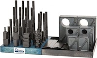 Gibraltar® 5/8 Inch (in) Table T-Slot and 1/2-13 Stud Size 50 Piece Fixturing Step Block and Clamp Set (04805537)