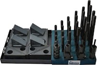 Gibraltar® 11/16 Inch (in) Table T-Slot and 1/2-13 Stud Size 50 Piece Fixturing Step Block and Clamp Set (04805545)