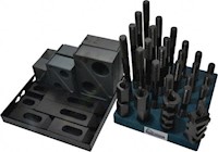 Gibraltar® 11/16 Inch (in) Table T-Slot and 5/8-11 Stud Size 50 Piece Fixturing Step Block and Clamp Set (04805552)