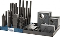 Gibraltar® 13/16 Inch (in) Table T-Slot and 5/8-11 Stud Size 50 Piece Fixturing Step Block and Clamp Set (04805578)