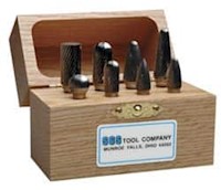 SGSPRO 8 Piece, 3/16 Inch (in) Shank Burr Tungsten Carbide Multiple Head Shape Tap, Die, and Drill Set