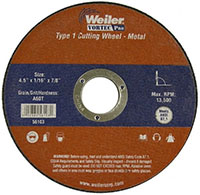 Weiler Abrasives Cut-Off Wheel Use with Angle Grinders (6792444)