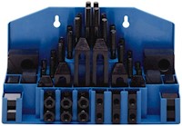 TE-CO® 11/16 Inch (in) Table T-Slot and 11/16 Stud Size 50 Piece Fixturing Step Block and Clamp Set