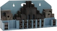 Value Collection 11/16 Inch (in) Table T-Slot and 5/8-11 Stud Size 52 Piece Fixturing Step Block and Clamp Set