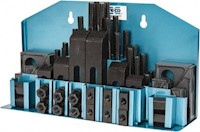 TE-CO® 1/2 Inch (in) Table T-Slot and 3/8-16 Stud Size 50 Piece Fixturing Step Block and Clamp Set (06944789)