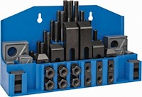 TE-CO® 5/8 Inch (in) Table T-Slot and 1/2-13 Stud Size 50 Piece Fixturing Step Block and Clamp Set (06944847)