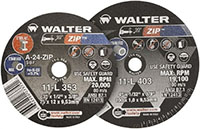 Walter Surface Technologies 3/8 Inch (in) Hole Size 19100 Revolutions per Minute (rpm) Maximum Speed Aluminum Oxide Cut-Off Wheel (35723758)