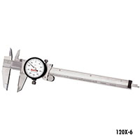 Starrett 0 to 6 Inch (in) EDP 65909 White Face Dial Caliper (120X-6)