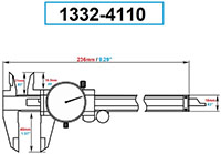 Dasqua 0 to 6 Inch (in) Machinist Grade Dial Caliper - 1332-4110 (1332-4110) - 2