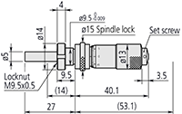 Mitutoyo Small Standard Type, 0 to 13 Millimeter (mm) Micrometer Head (148-120) - 2