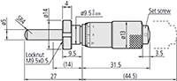 Mitutoyo 0 to 13 Millimeter (mm) Range Micrometer Head (148-133) - 2