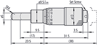 Mitutoyo 0 to 6.5 Millimeter (mm) Range Micrometer Head (148-142) - 2