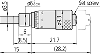 Mitutoyo Ultra to Small, 0 to 0.25 Inch (in) Range Micrometer Head (148-202) - 2
