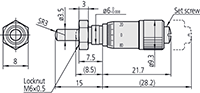 Mitutoyo 0 to 6.5 Millimeter (mm) Range Micrometer Head (148-243) - 2