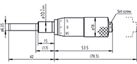 Mitutoyo Medium to Sized, Standard, 0 to 25 Millimeter (mm) Range Micrometer Head (150-196) - 2