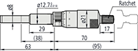 Mitutoyo Heavy Duty, 0 to 1 Inch (in) Range Micrometer Head (151-237) - 2