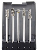 Astro 5 Piece Long Double Cut Carbide Burr 4.5 Inch (in) Tap, Die, and Drill Set - 2