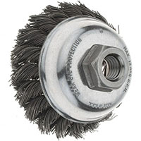 Tru-Maxx3-1/2 Inch (in) Diameter and 13,000 Revolutions per Minute (rpm) Maximum Speed Knotted Wire Threaded Arbor Steel Fill Cup Brush (32246696)