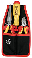 Wiha Insulated Belt Pack Pliers/Cutters/Multi-Bit 3 Piece Pouch Set