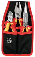 Wiha Insulated Belt Pack Pliers/Cutters 3 Piece Pouch Set