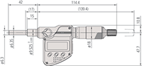 Mitutoyo Digital 0 to 1 Inch (in) Range Micrometer Head (350-351-30) - 2