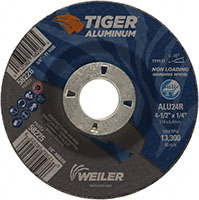 Weiler Abrasives 7/8 Inch (in) Hole Size 13300 Revolutions per Minute (rpm) Maximum Speed Aluminum Oxide Cut-Off Wheel (38708210)