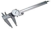 Precise 8 Inch (in) Heavy-Duty Dial Caliper with Cross Jaws (4100-2408)