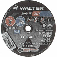 Value Collection 3/8 Inch (in) Hole Size 19100 Revolutions per Minute (rpm) Maximum Speed Aluminum Oxide Cut-Off Wheel (43580257)