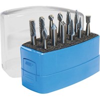 Made In USA 12 Piece 1/8 Inch (in) Shank Burr Solid Carbide Tap, Die, and Drill Set (44465508)