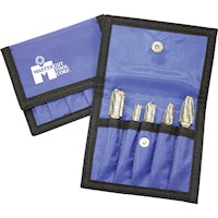 Made In USA 4 Piece 1/4 Inch (in) Shank Burr Solid Carbide Tap, Die, and Drill Set