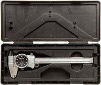 Mitutoyo Series 505 0 to 6 Inch (in) Black Face and Ratchet Roller Dial Caliper (505-675-66) - 2