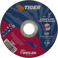 Weiler Abrasives 13,300 Revolutions per Minute (rpm) Maximum Speed Aluminum Oxide Cut-Off Wheel (52027786)