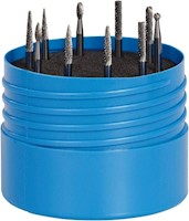 SGSPRO 10 Piece, 1/8 Inch (in) Shank Burr Tungsten Carbide Multiple Head Shape Tap, Die, and Drill Set