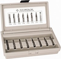 Cle-Line 8 Piece, 1/4 Inch (in) Shank Burr Solid Carbide Multiple Head Shape Tap, Die, and Drill Set (57591943)