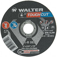 Walter Surface Technologies 7/8 Inch (in) Hole Size 12200 Revolutions per Minute (rpm) Maximum Speed Aluminum Oxide Cut-Off Wheel (57815631)