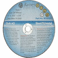 Value Collection 3/8 Inch (in) Hole Size 19000 Revolutions per Minute (rpm) Maximum Speed Aluminum Oxide Cut-Off Wheel (64707359)