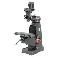 JET 9 x 42 Inch (in) Step Pulley Vertical Milling Machine with 2-Axis Newall DP500 DRO X and Y-Axis Power feeds (692189) - 5