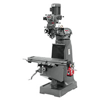 JET 9 x 42 Inch (in) Step Pulley Vertical Milling Machine with 3-Axis (Quill) Newall DP500 DRO X-Axis Powerfeed (692191) - 4