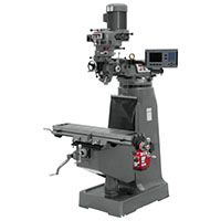 JET 9 x 42 Inch (in) Step Pulley Vertical Milling Machine with 3-Axis (Quill) ACU-RITE 203 DRO X-Axis Powerfeed (690072) - 3