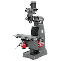 JET 9 x 42 Inch (in) Step Pulley Vertical Milling Machine with X and Y-Axis Power feeds (690097)