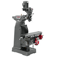 JET 9 x 42 Inch (in) Step Pulley Vertical Milling Machine with X and Y-Axis Power feeds (690097) - 2