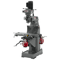 JET 8 x 36 Inch (in) Step Pulley Vertical Milling Machine with X and Y-Axis Power feeds (690175)