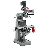 JET 8 x 36 Inch (in) Step Pulley Vertical Milling Machine with 3-Axis (Quill) ACU-RITE VUE DRO X-Axis Powerfeed (690213) - 3