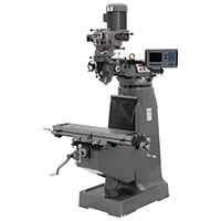 JET 9 x 42 Inch (in) Step Pulley Vertical Milling Machine with 2-Axis ACU-RITE 203 DRO (690244)