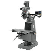 JET 9 x 42 Inch (in) Step Pulley Vertical Milling Machine with 2-Axis ACU-RITE 203 DRO (690283)